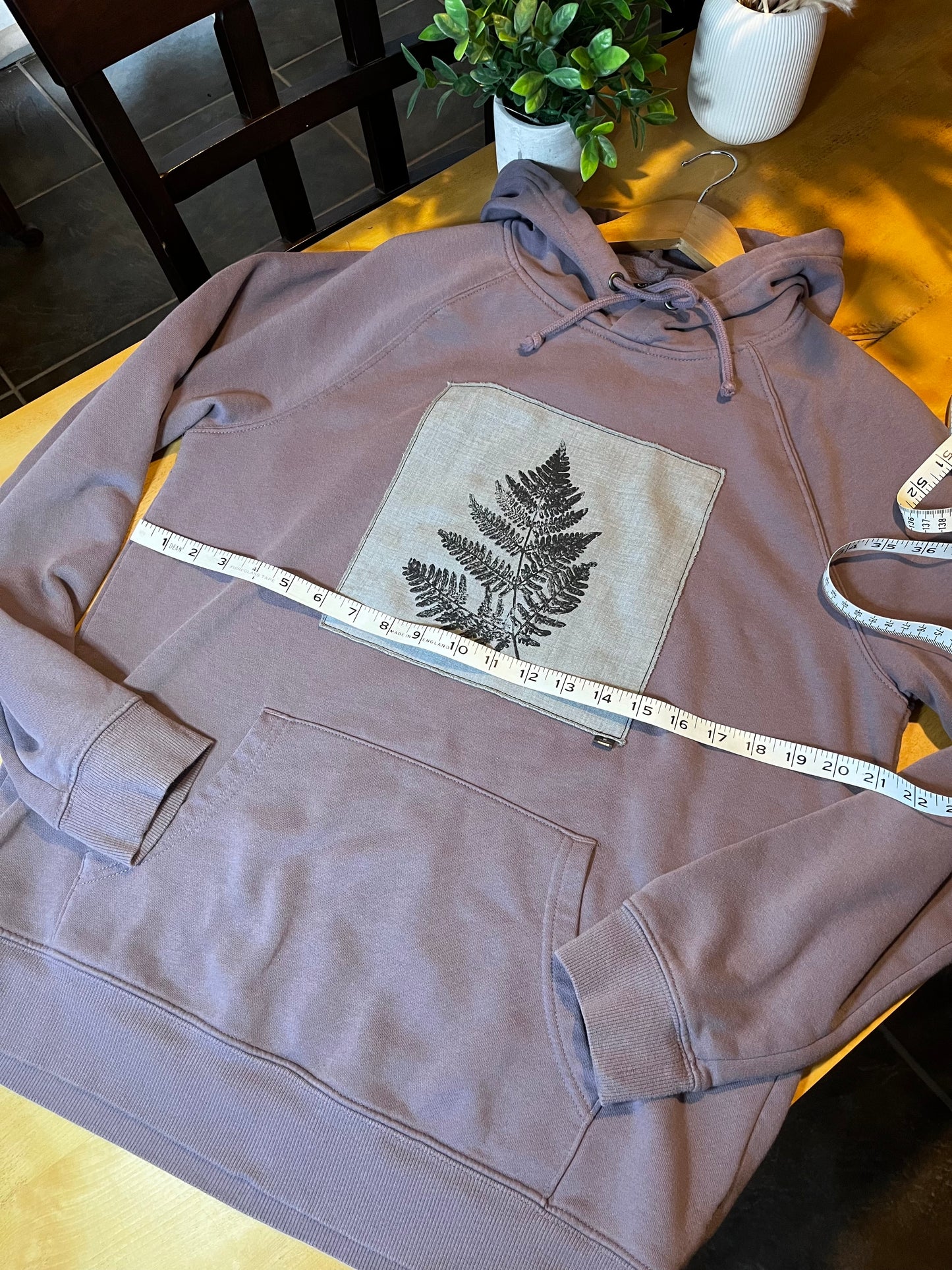 Coton ouaté mauve « fougère » Médium (unisexe)