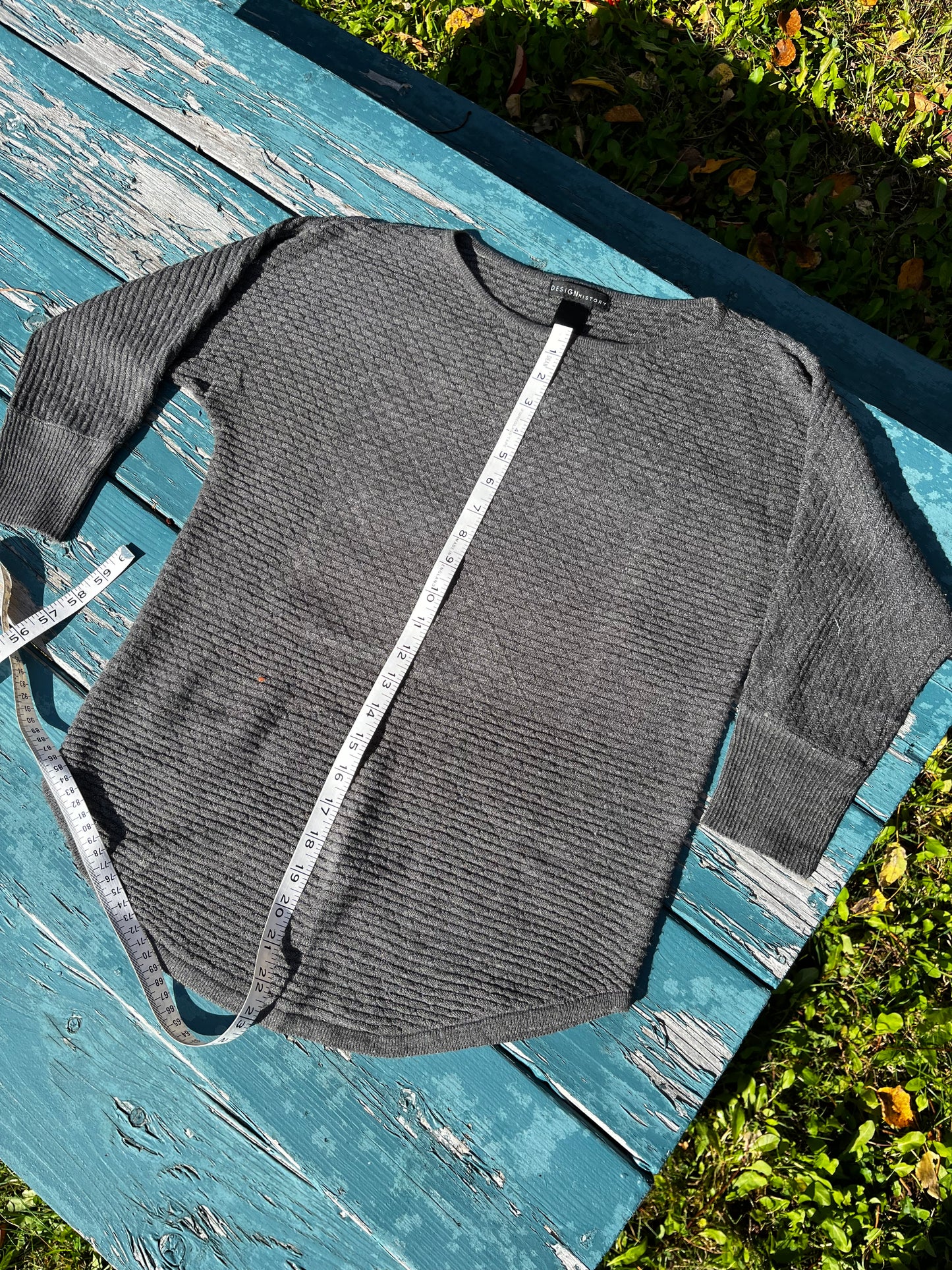 Tricot gris « bouquet» Small