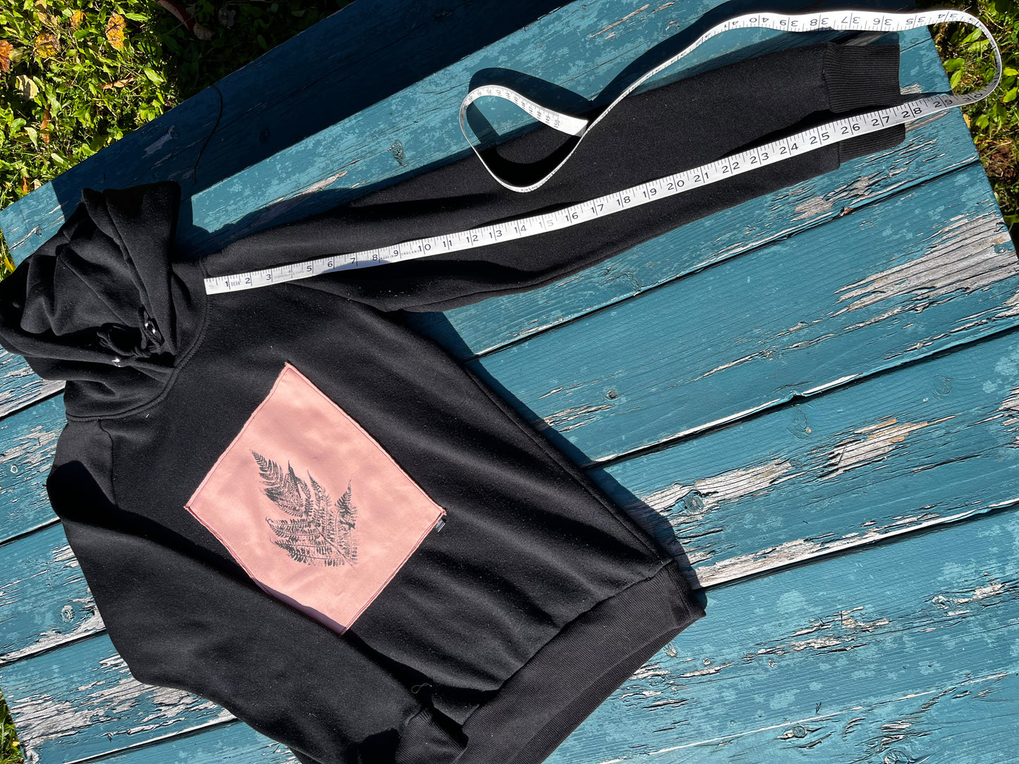 Coton ouaté noir « fougère » Médium