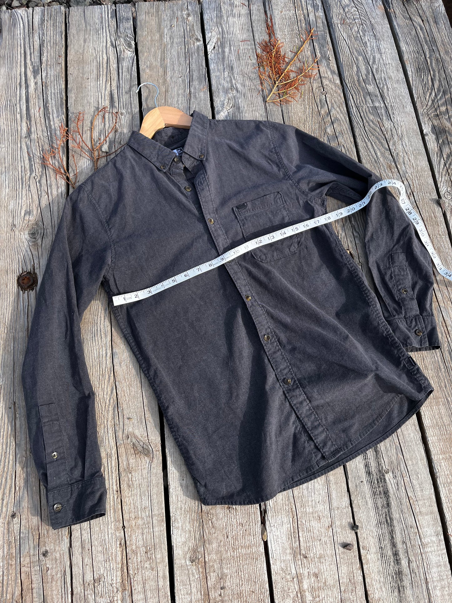 Chemise grise « fougère » Small (unisexe)