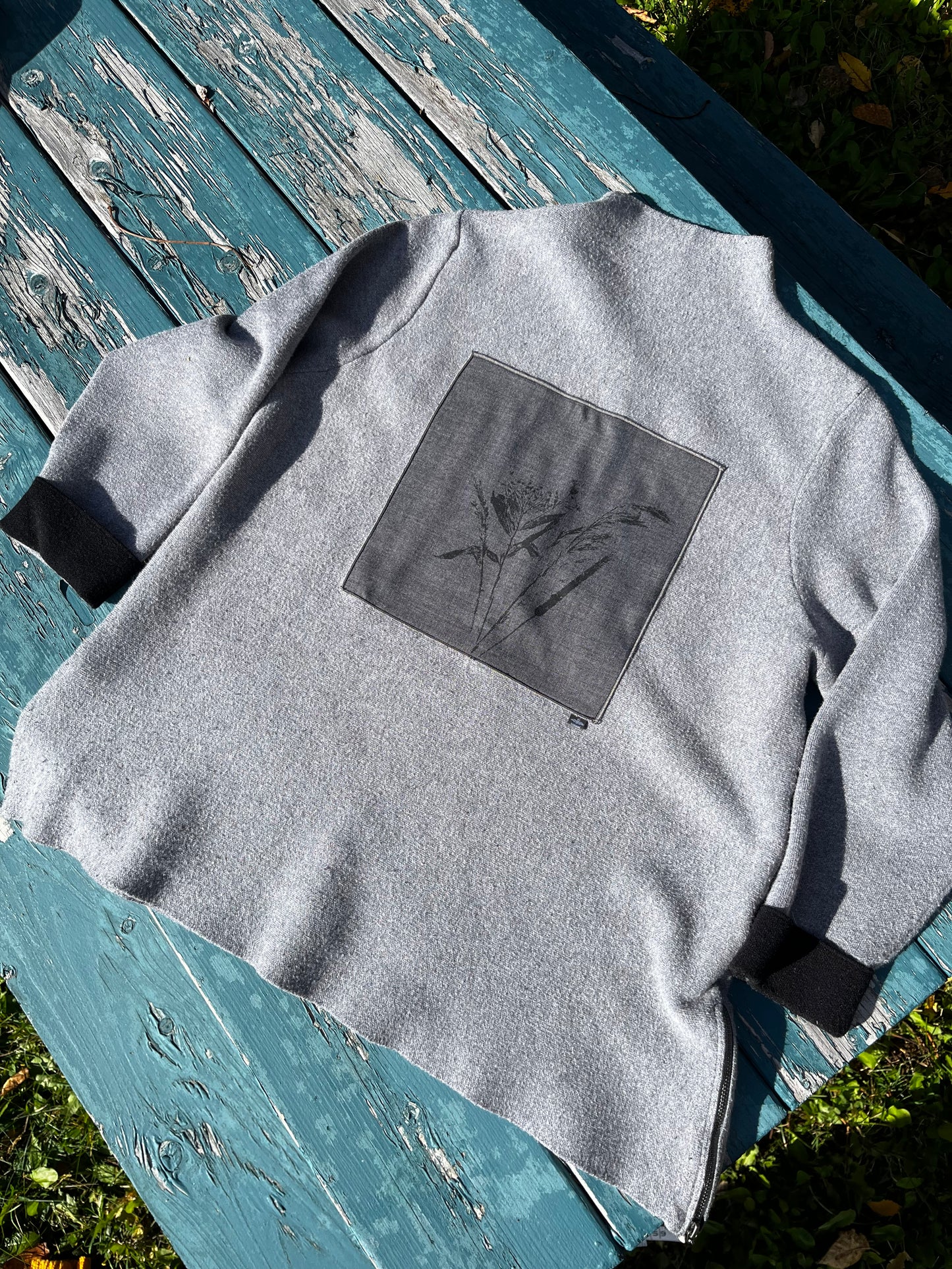 Tricot gris « bouquet » Médium