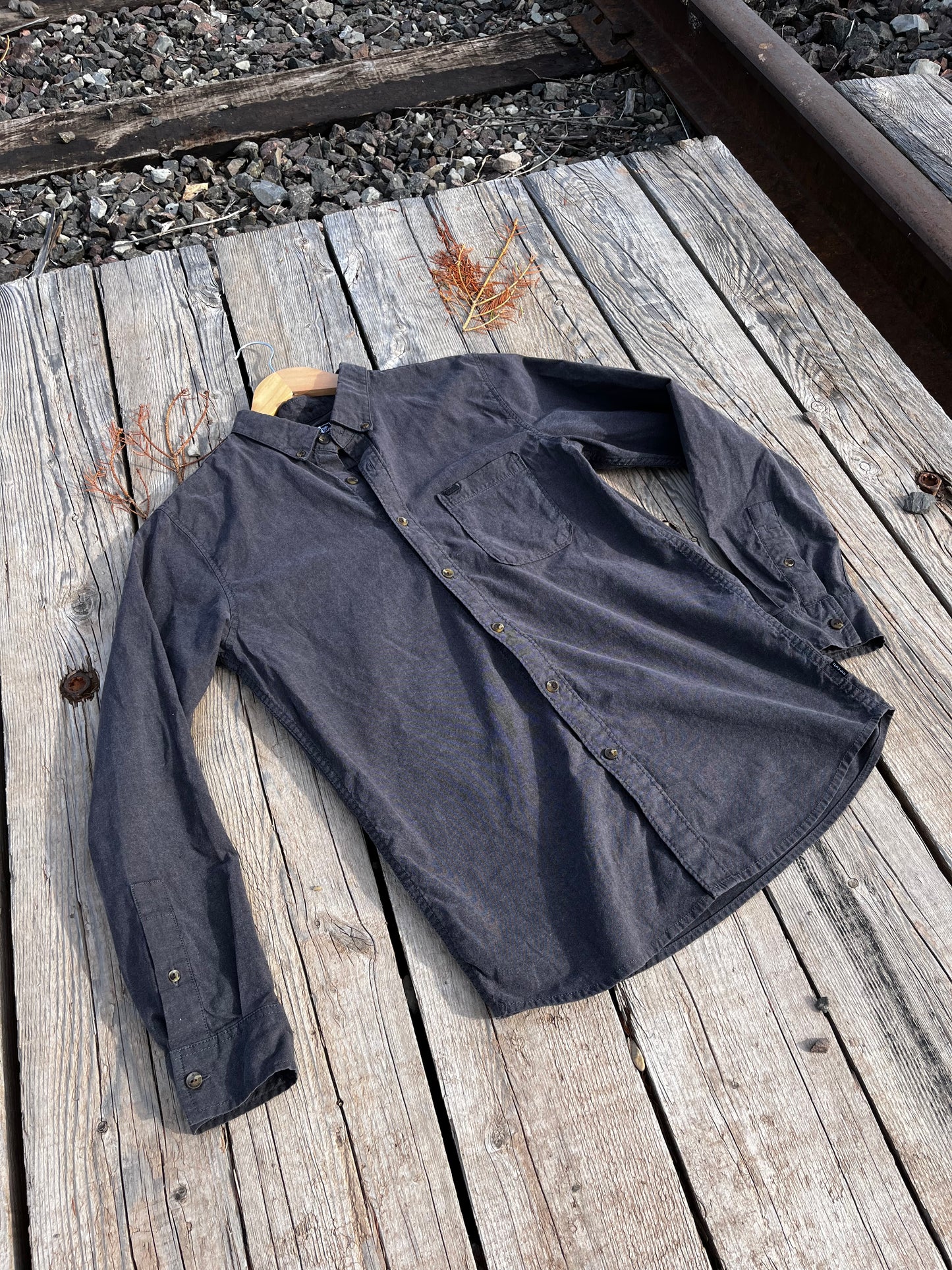 Chemise grise « fougère » Small (unisexe)