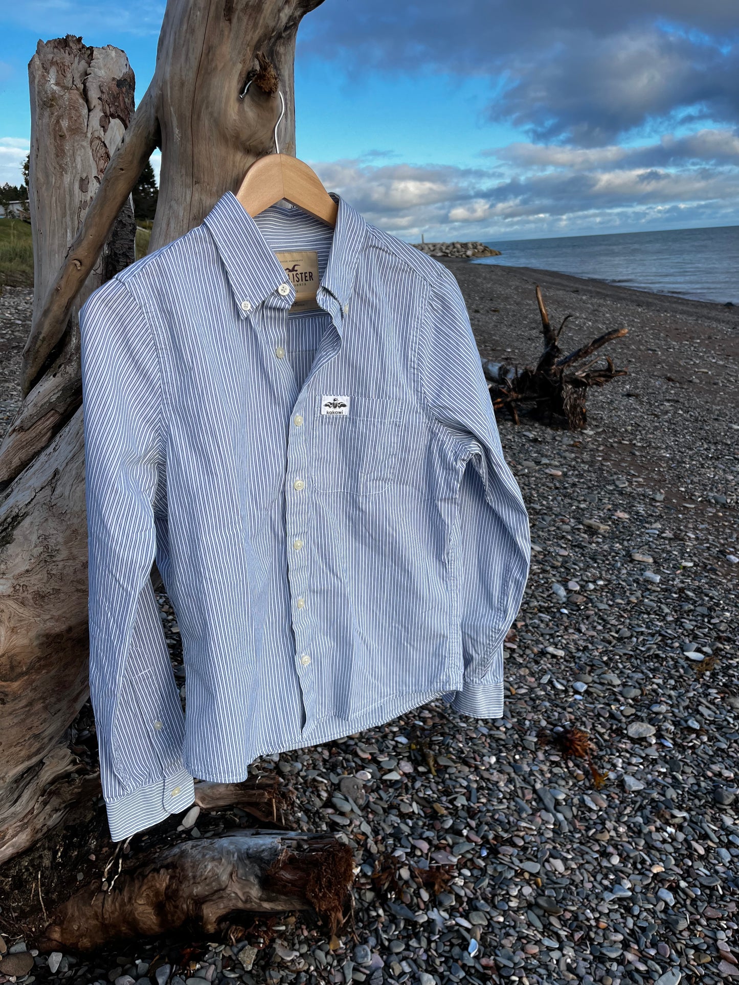 Chemise rayée « mélèze » Small (unisexe)