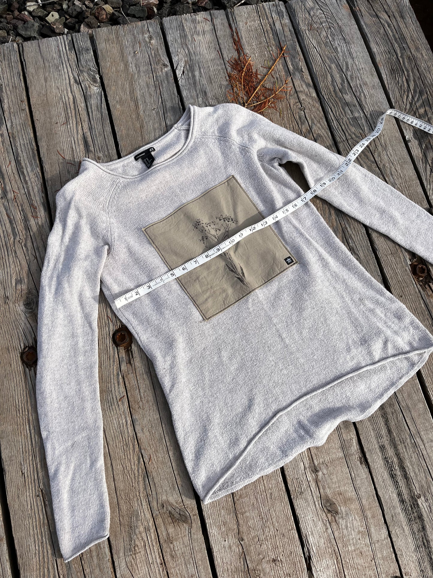 Tricot crème « bouquet » X-small coupe décontractée