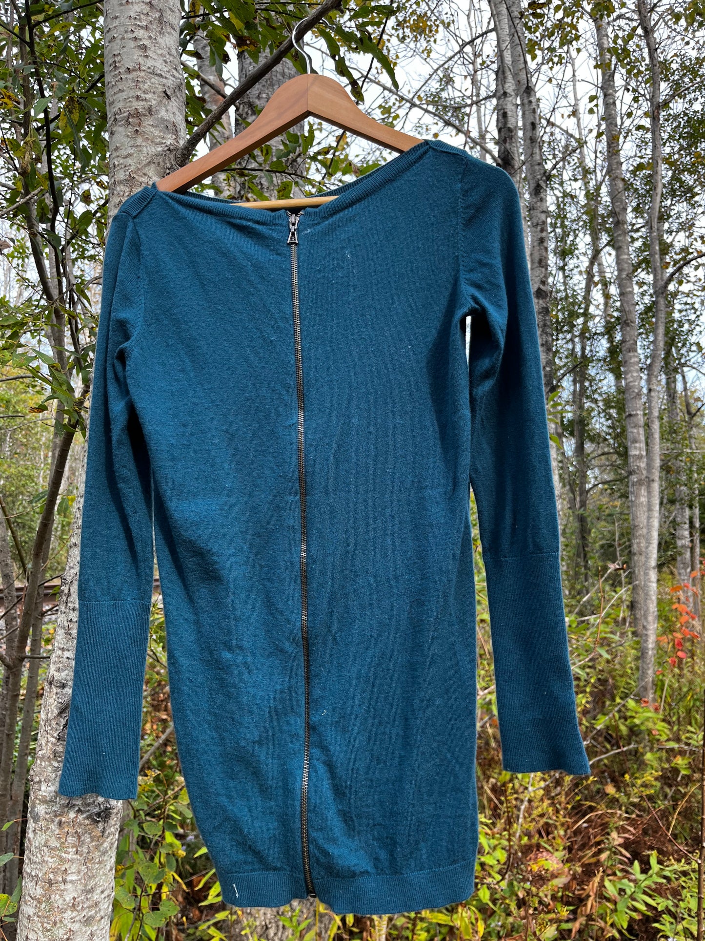 Tunique bleue « bouquet » Small