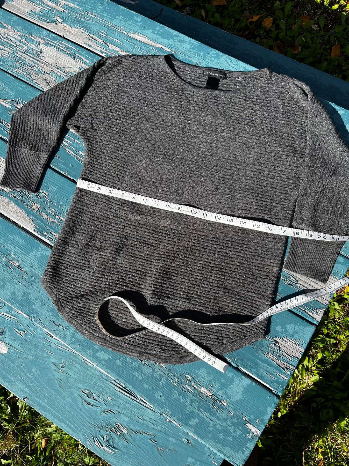 Tricot gris « bouquet» Small