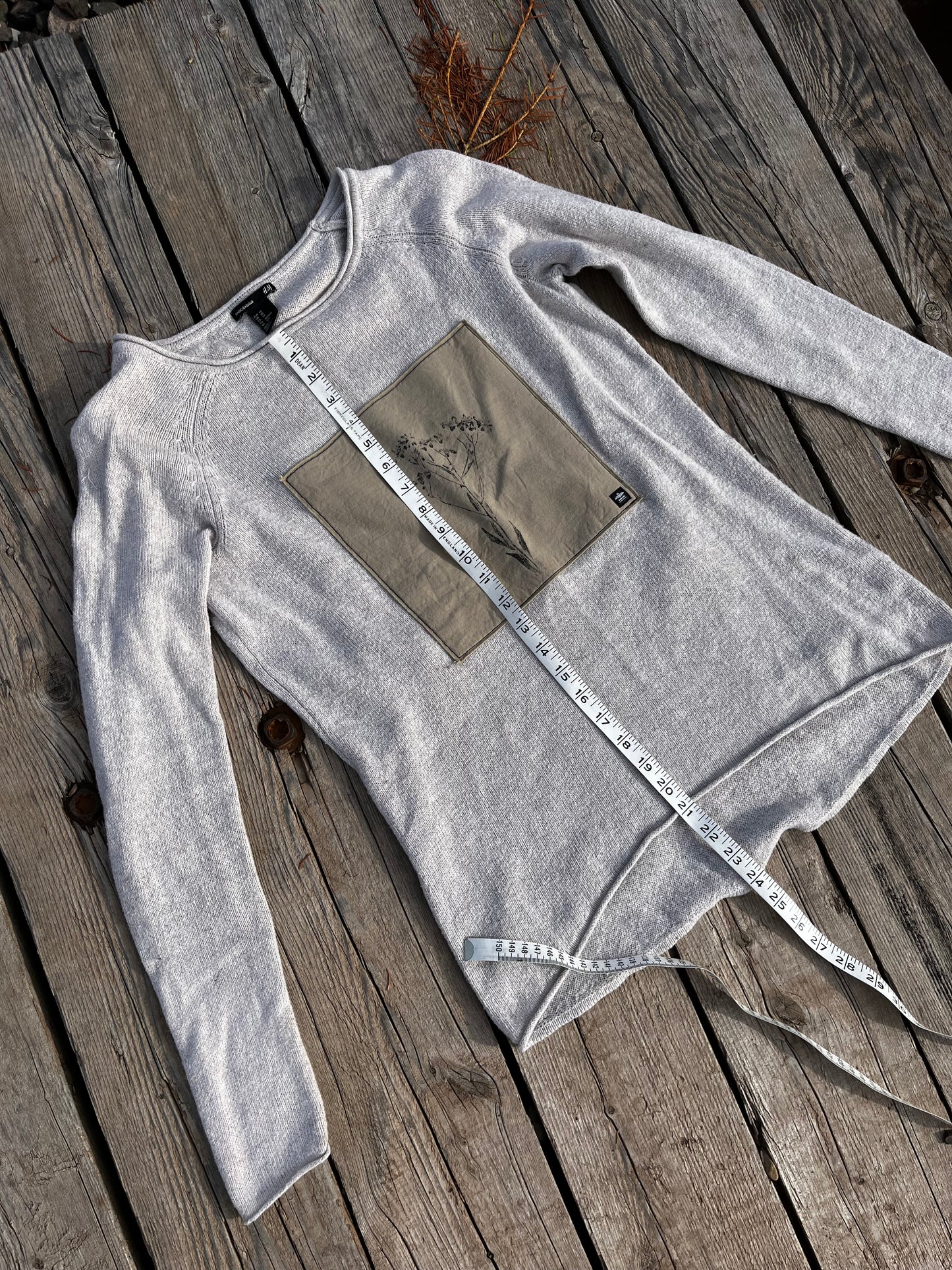 Tricot crème « bouquet » X-small coupe décontractée