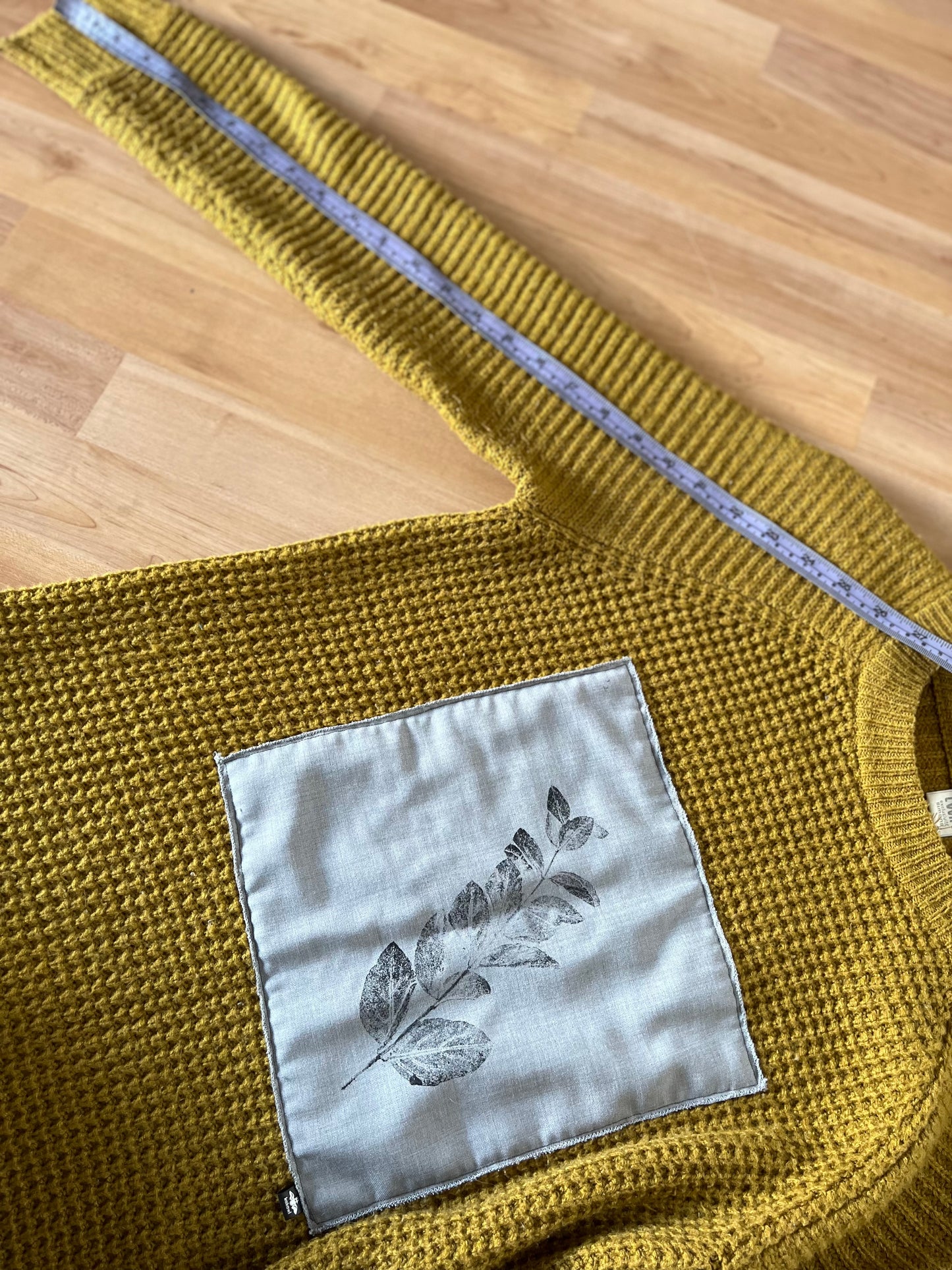 Tricot moutarde« chèvrefeuille» Médium