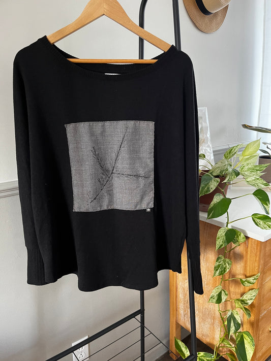 Tricot noir « mélèze » x-large