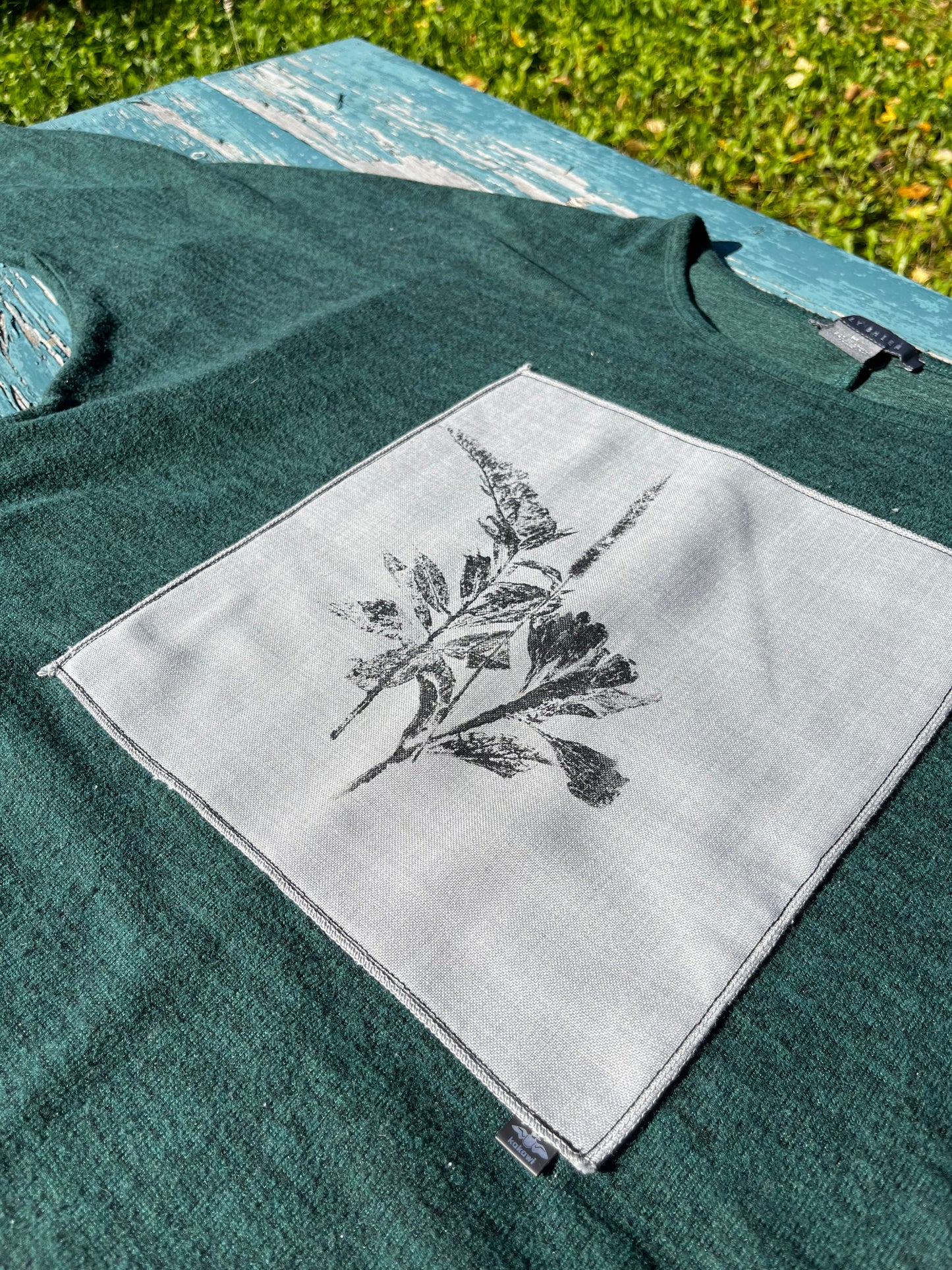 Tricot vert « bouquet » Médium