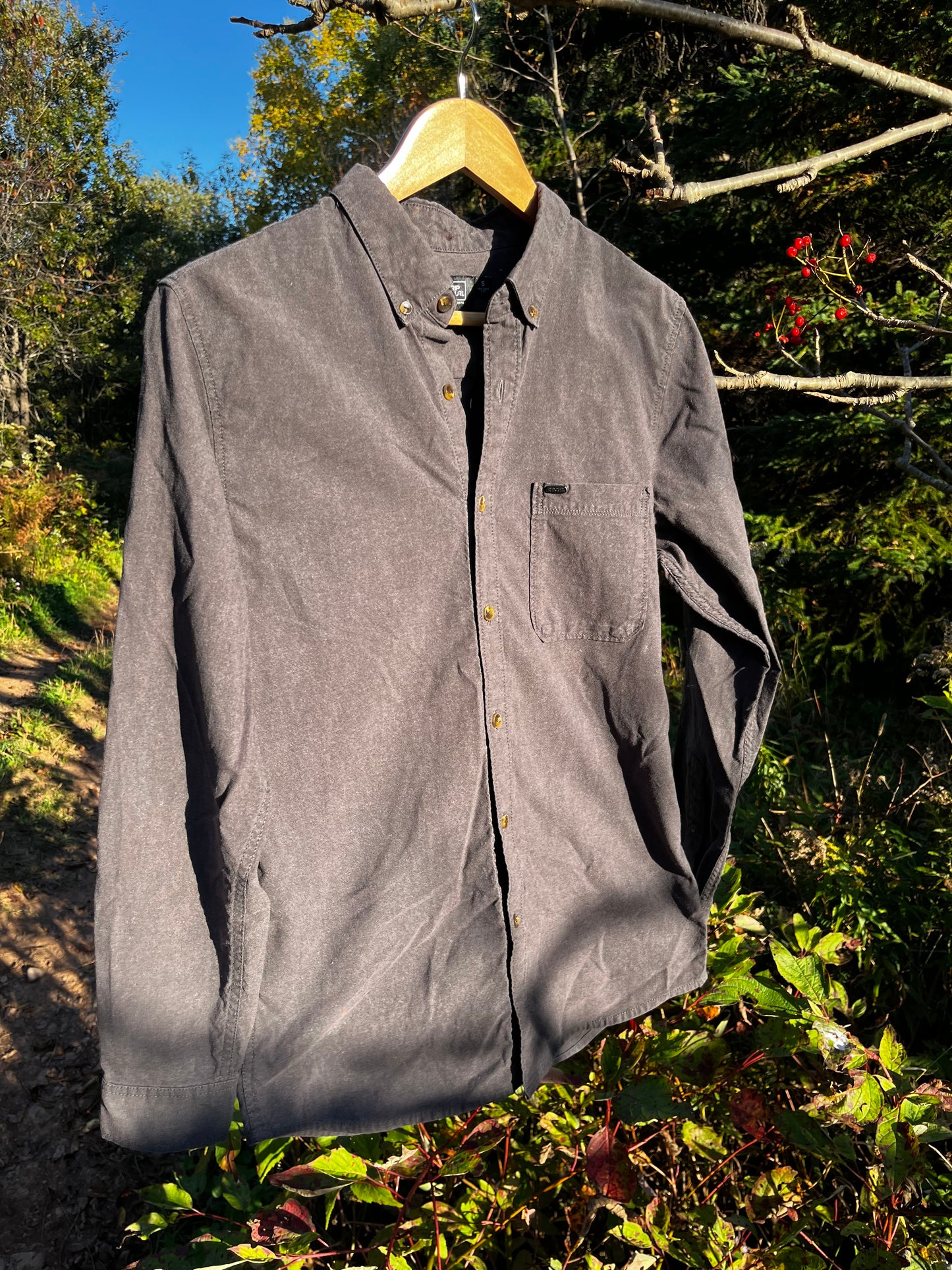 Chemise grise « fougère » Small (unisexe)