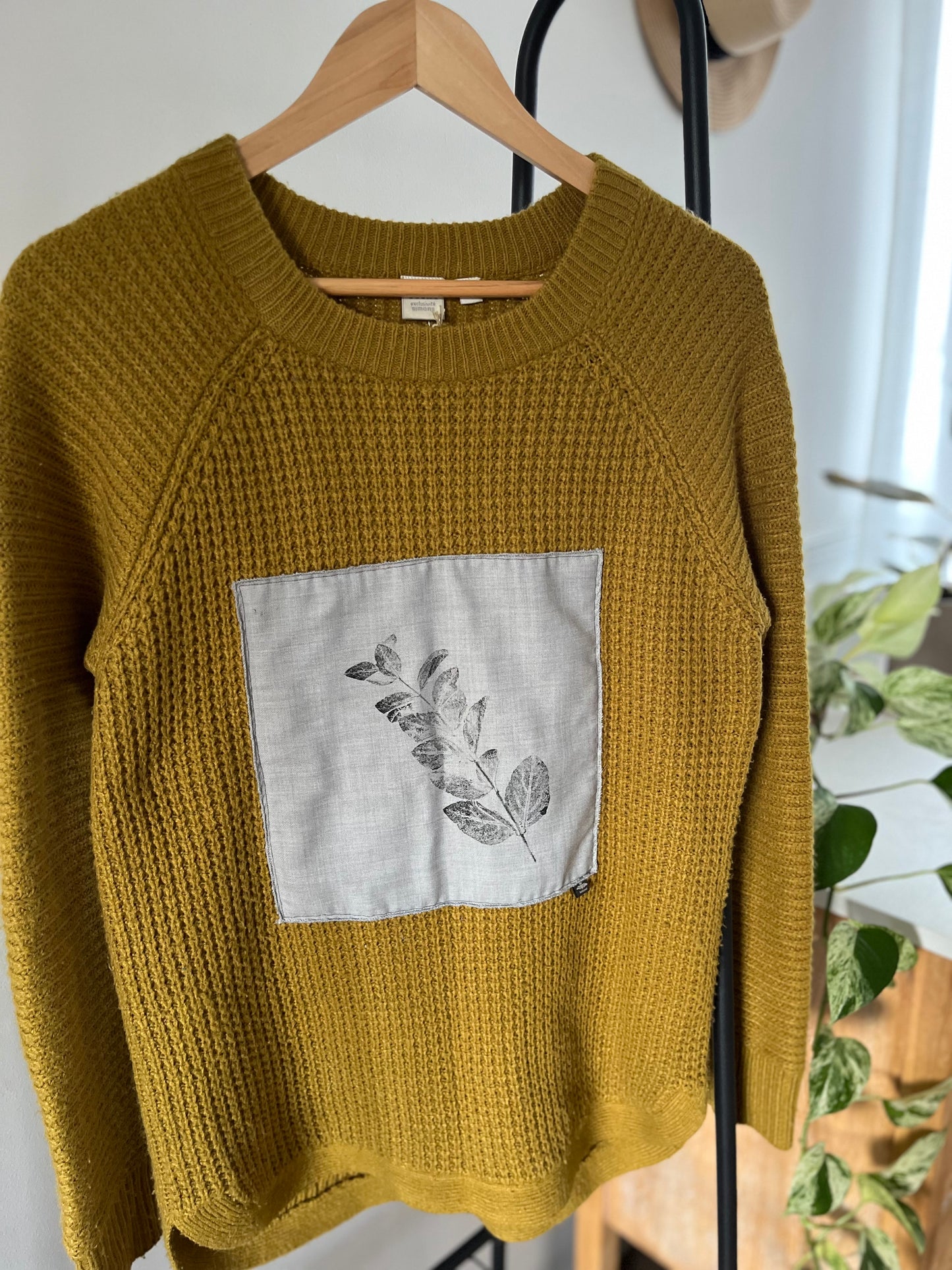 Tricot moutarde« chèvrefeuille» Médium