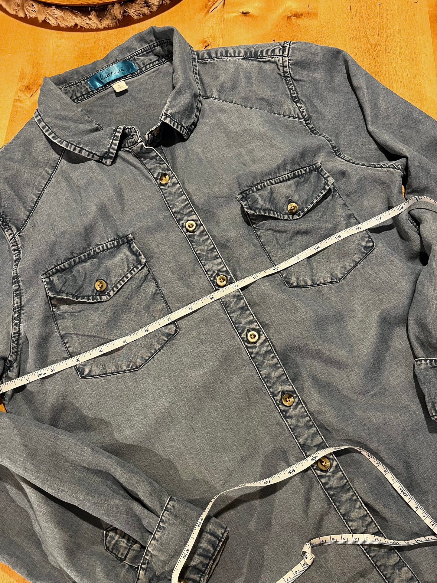 Chemise bleu-grise « cèdre » Large