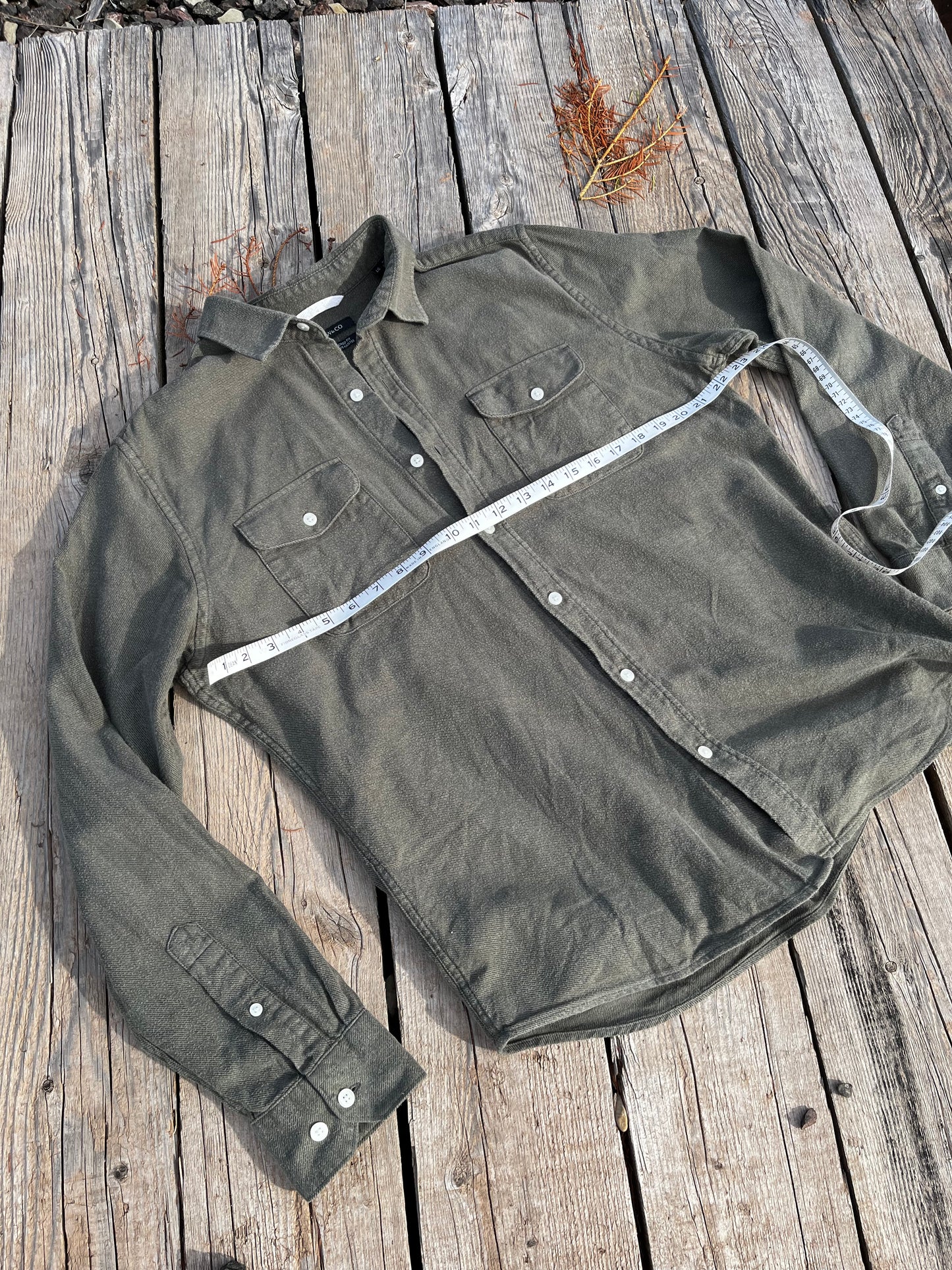 Chemise Kaki « fougère » Large (unisexe)