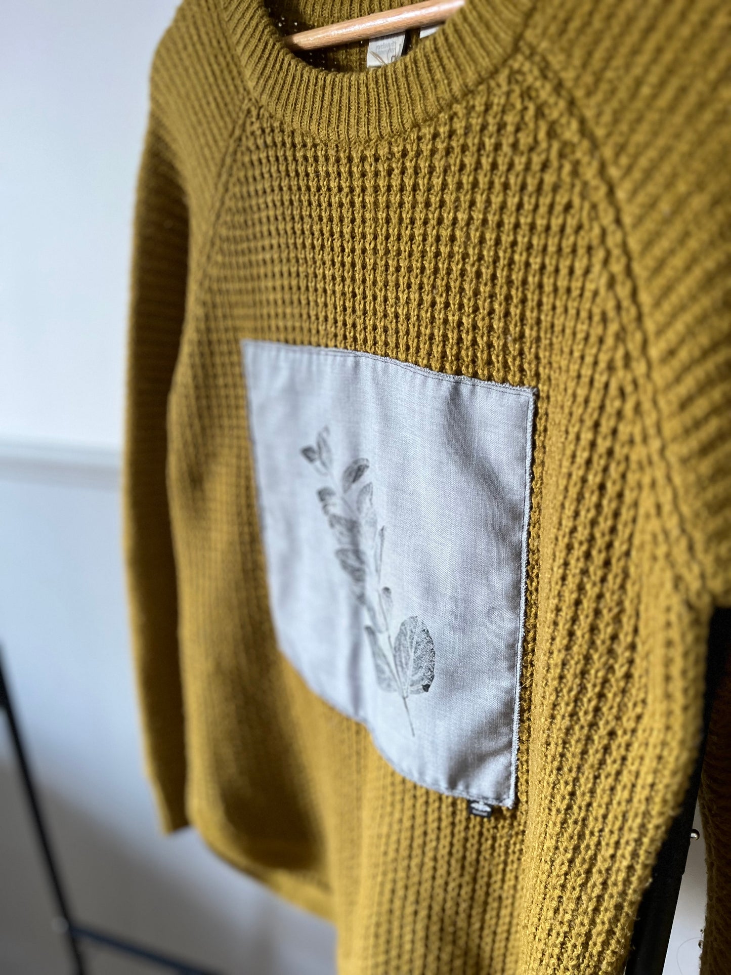 Tricot moutarde« chèvrefeuille» Médium