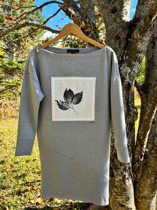 Tunique grise « feuilles» Small