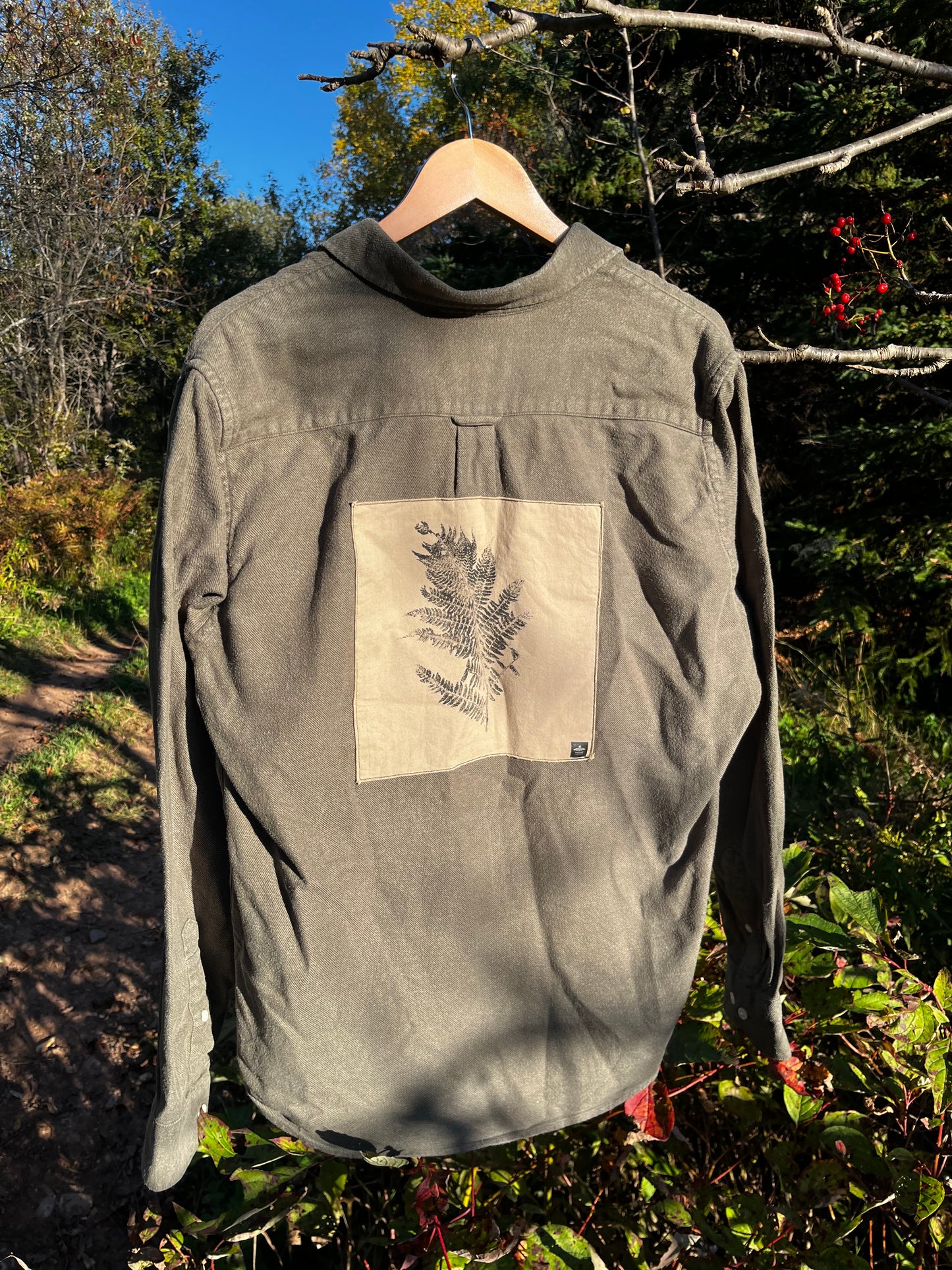 Chemise Kaki « fougère » Large (unisexe)