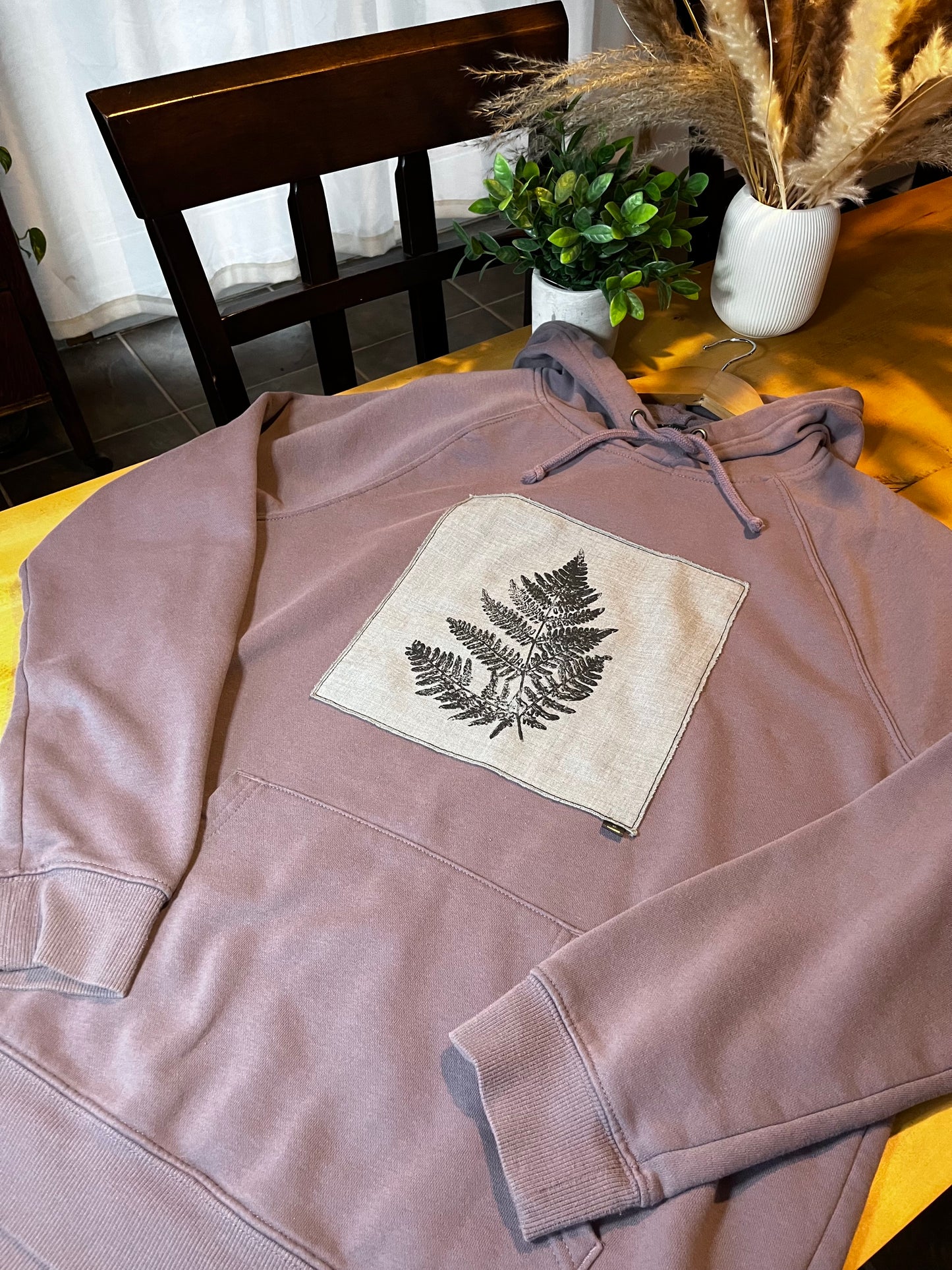 Coton ouaté mauve « fougère » Médium (unisexe)