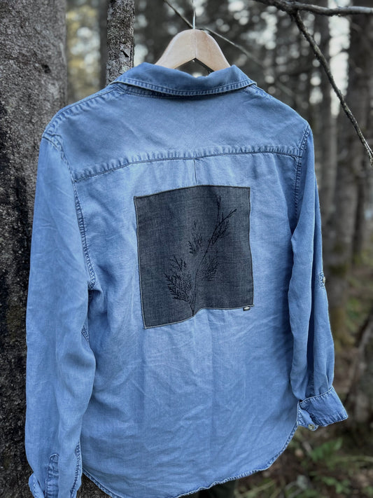 Chemise bleu-grise « cèdre » Large
