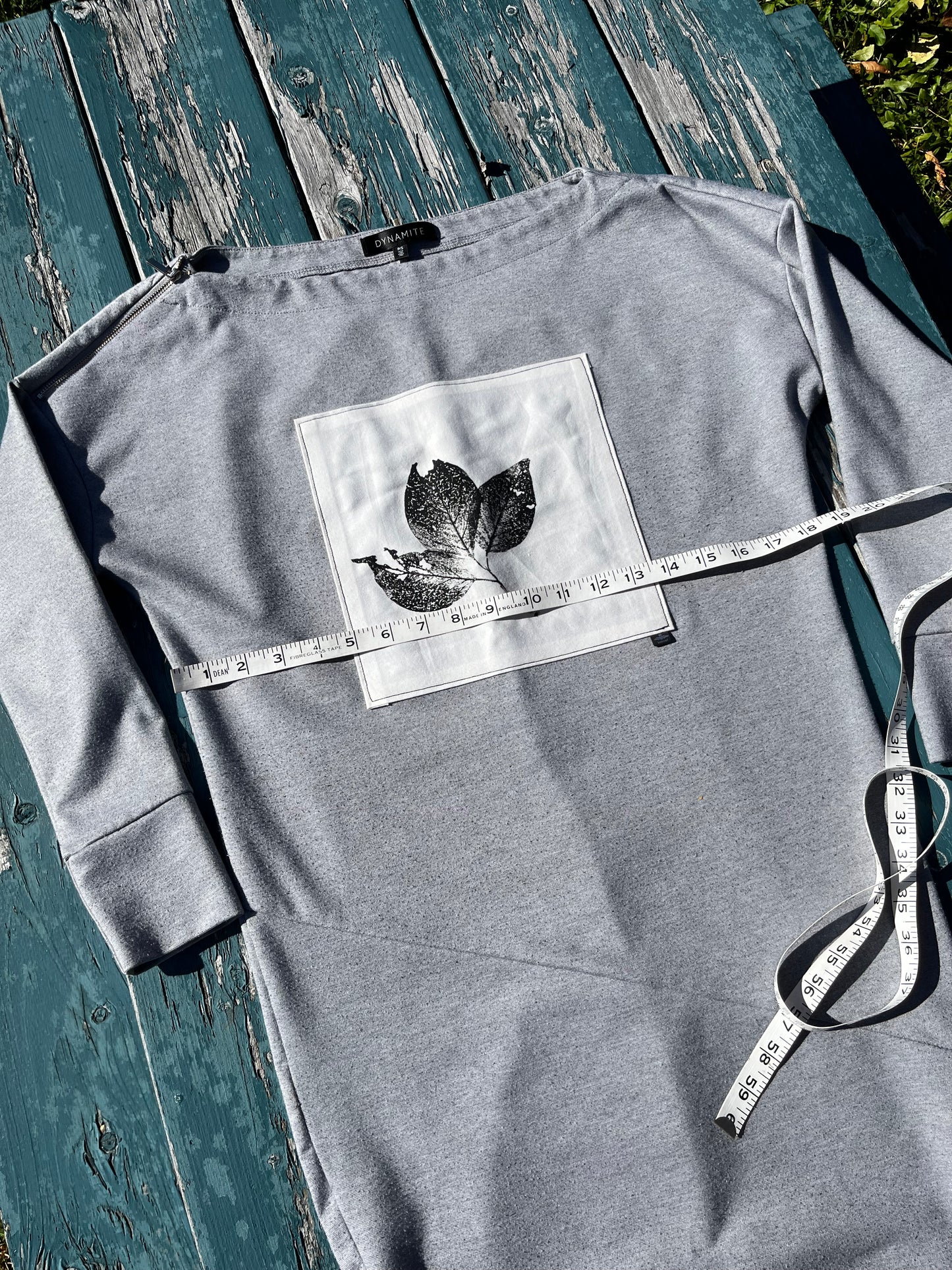 Tunique grise « feuilles» Small