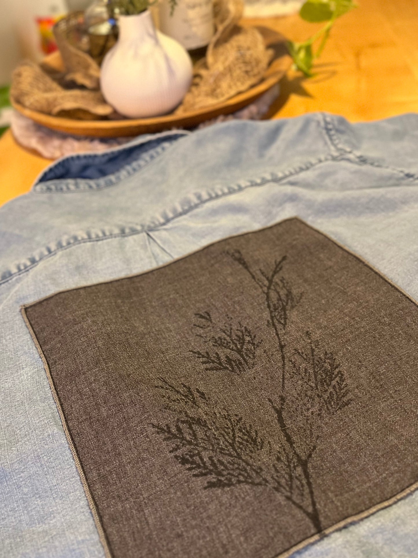 Chemise bleu-grise « cèdre » Large