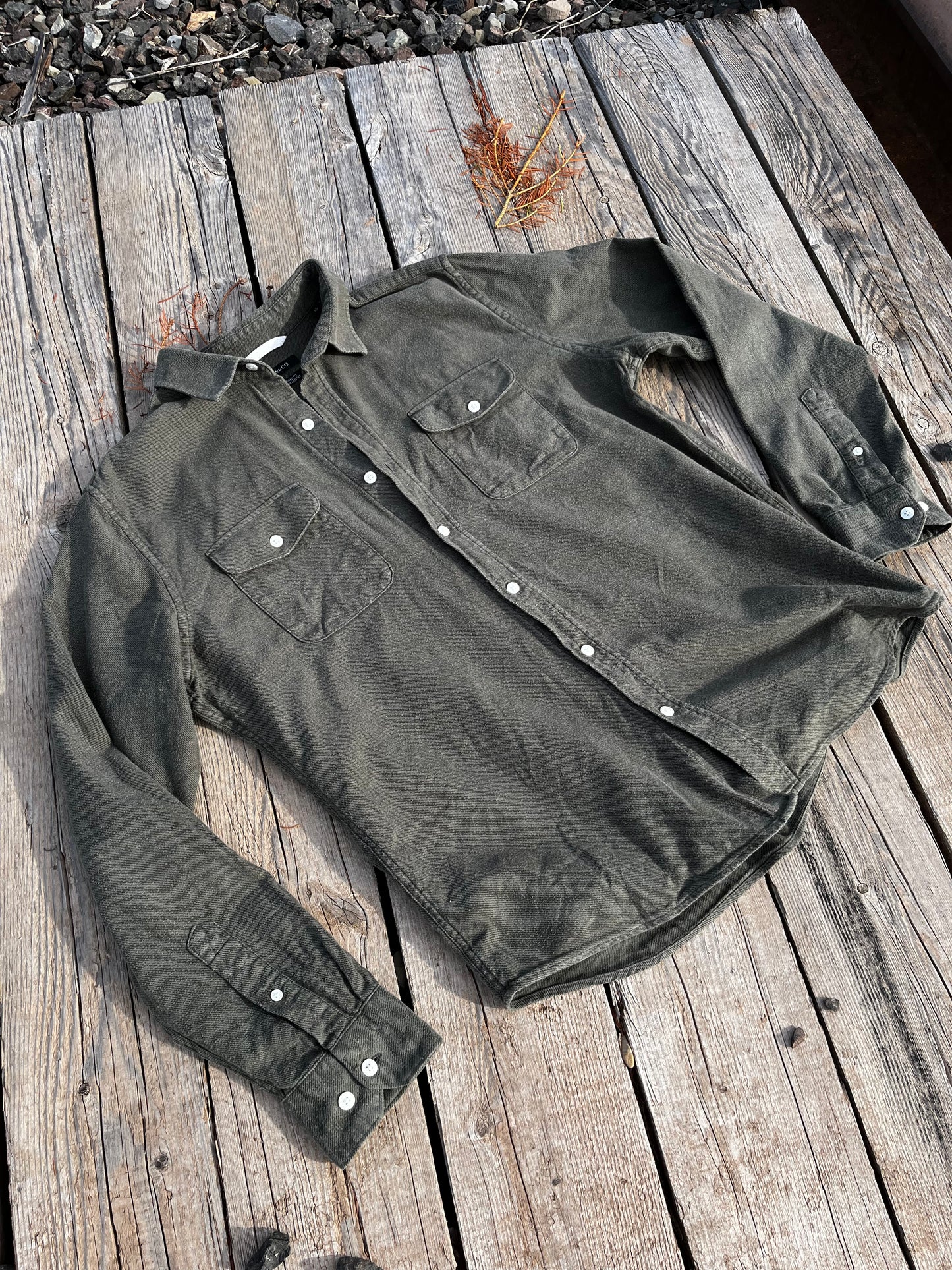 Chemise Kaki « fougère » Large (unisexe)