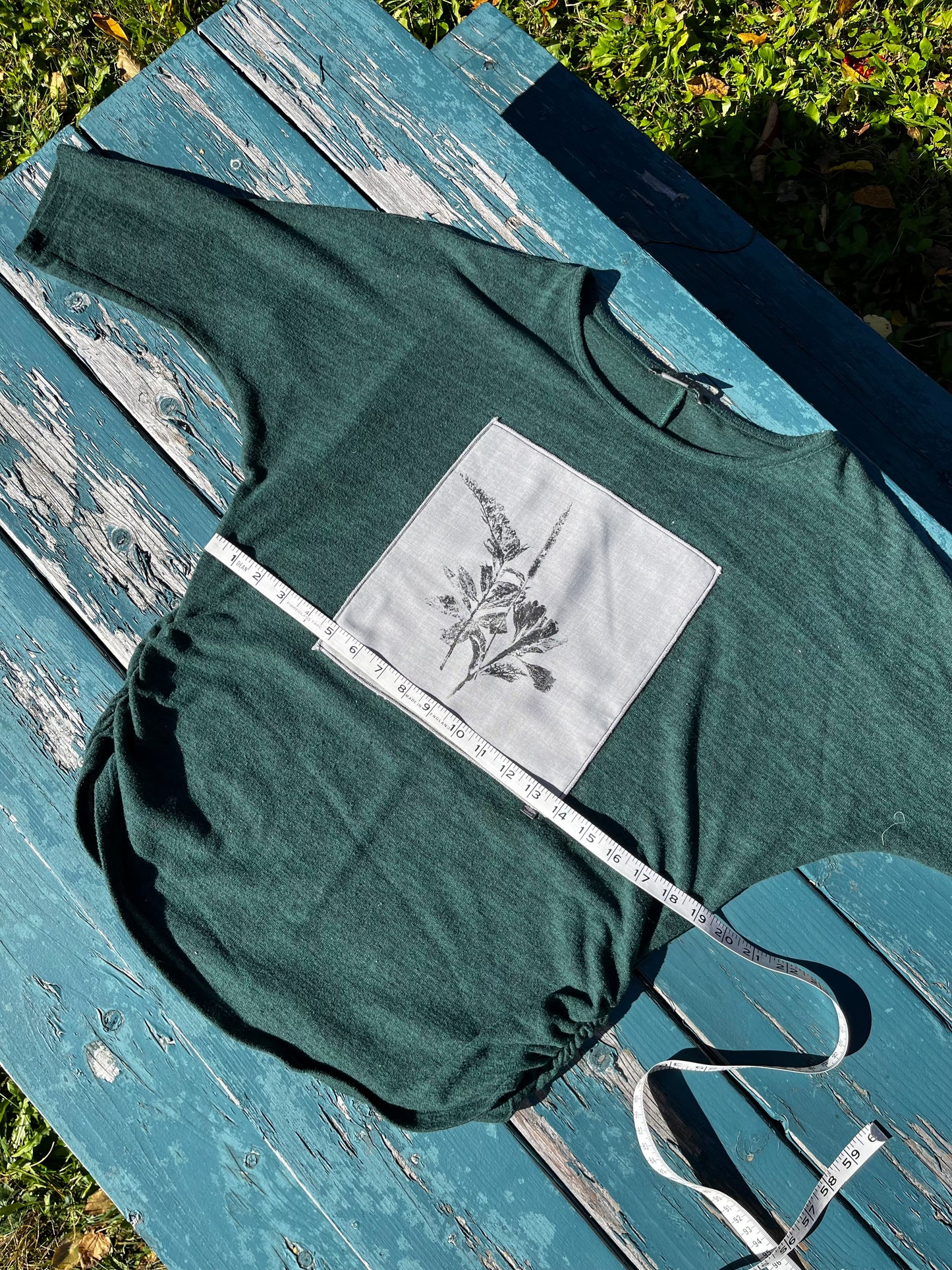 Tricot vert « bouquet » Médium