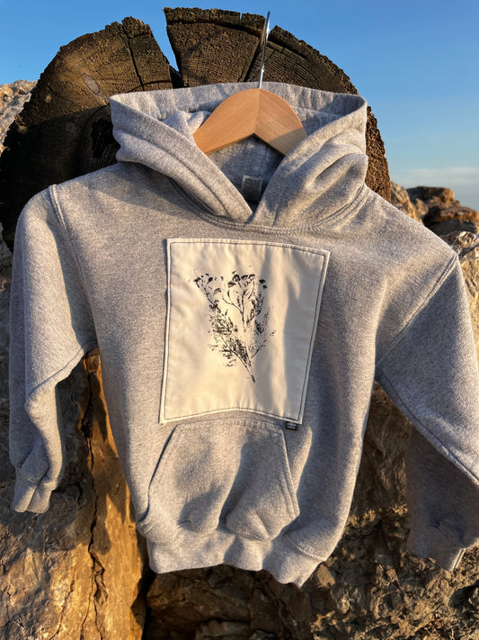 Coton ouaté gris « asters sauvage » xsmall enfant