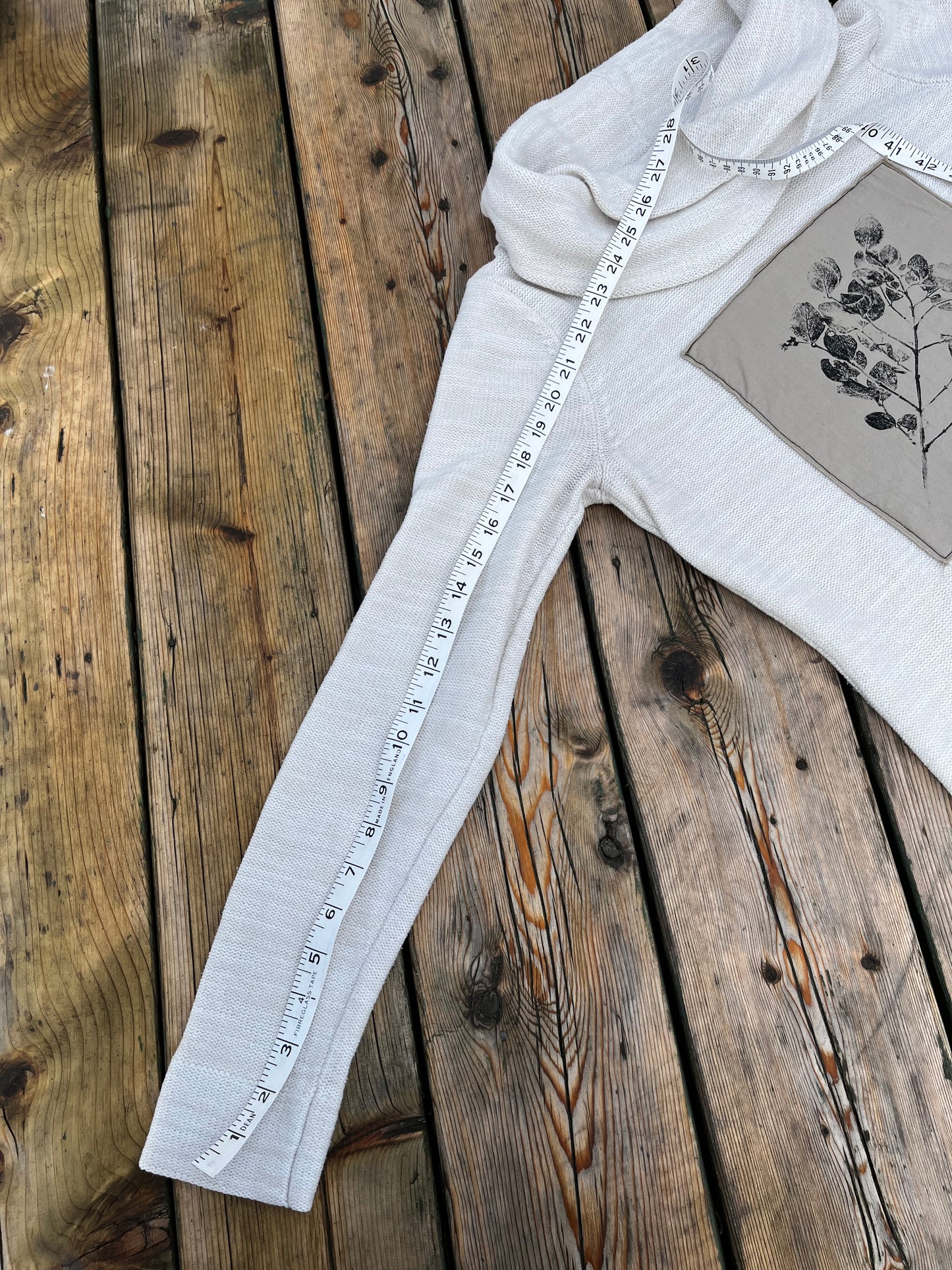 Tricot crème « bleuet sauvage » Small