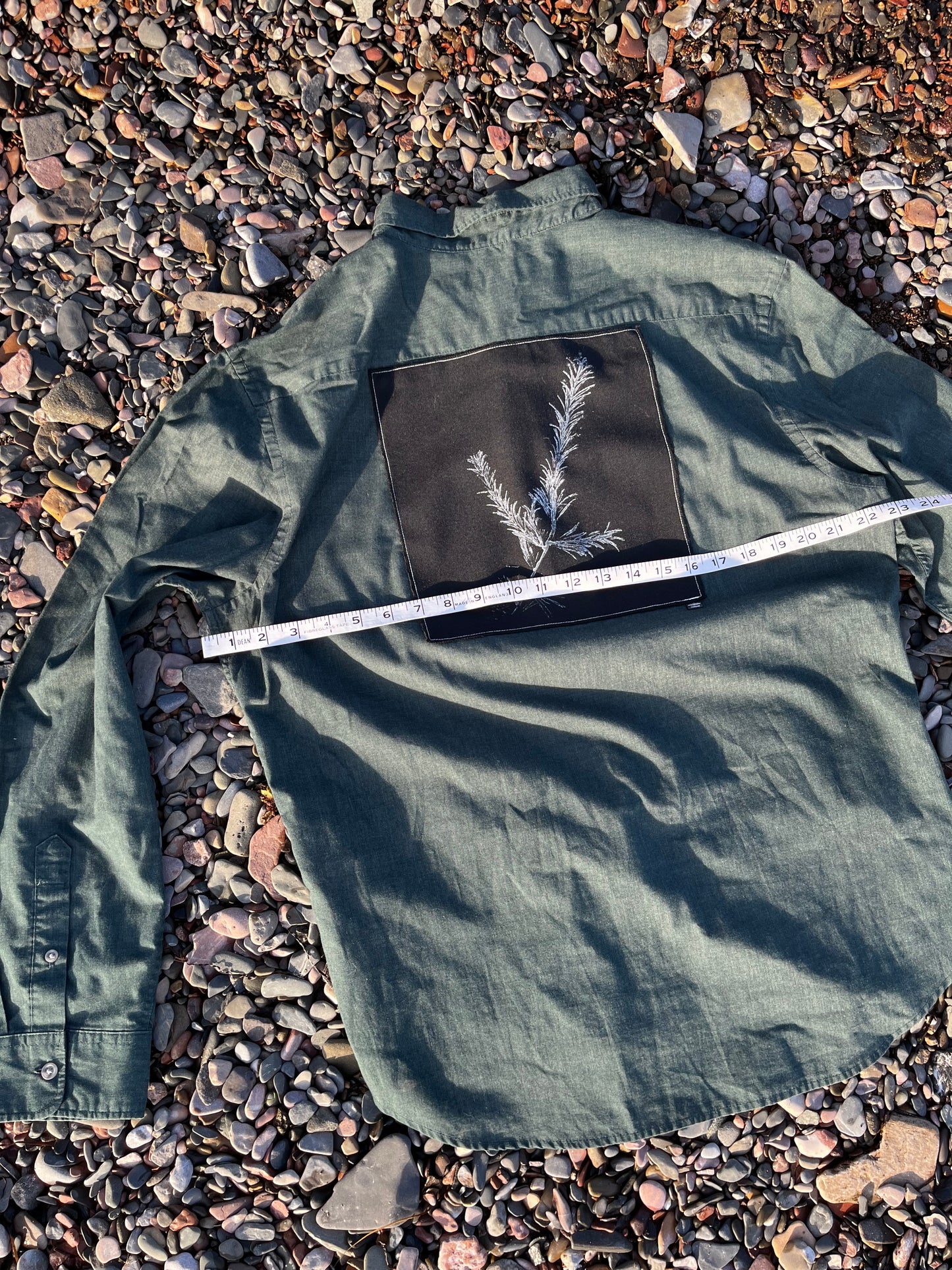 Chemise verte  « mélèze » Large (unisexe)